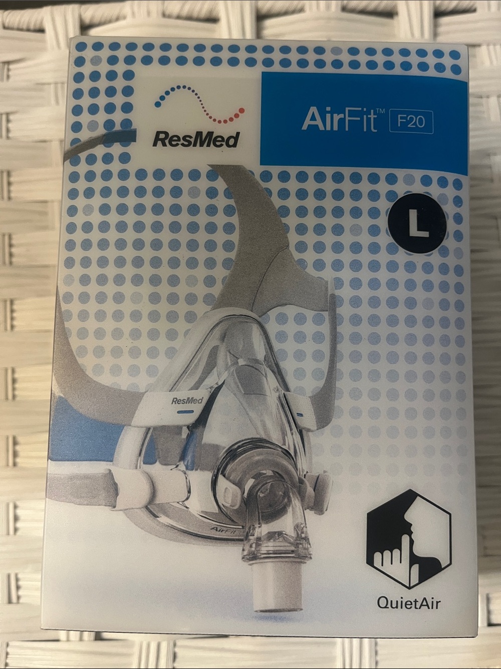 airfit f20 mask with headgear cpap size large NEW unisex